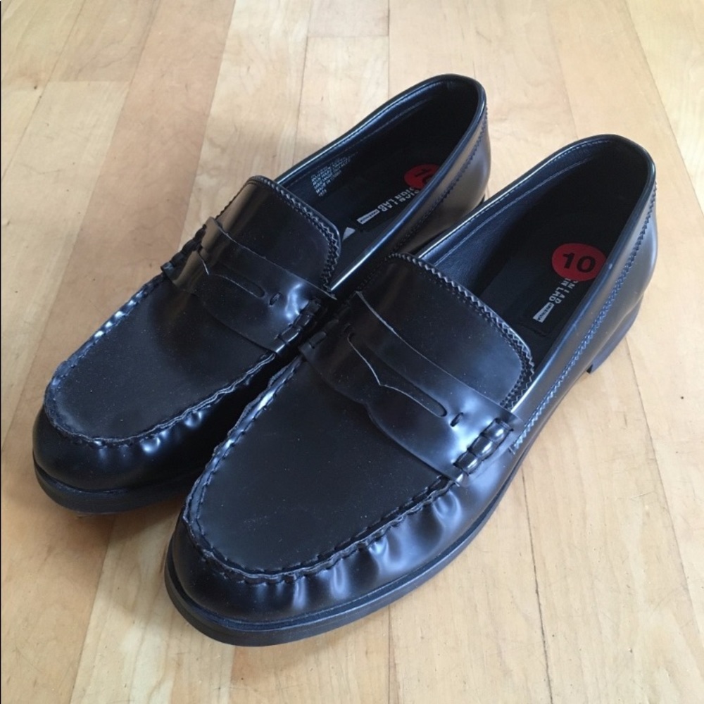 NEW Classic Black Penny Loafers Design Lab Vegan They say size 10 but its a sz 9